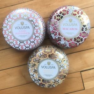 Voluspa 2 wick tin trio